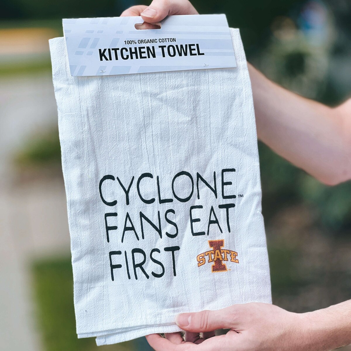 I-State Cyclones Eat First Tea Towel